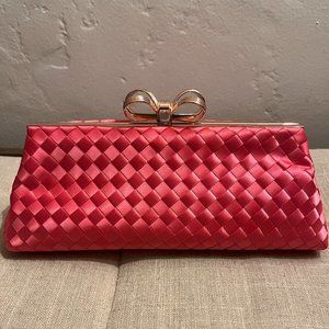 Ted Baker Pink/Rose Gold Bowtie Clutch